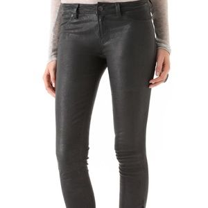 J Brand Super skinny leather ankle pants